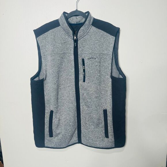Orvis Gray Black Fleece Vest Men's Sz XXL Exc Condition - Picture 1 of 11